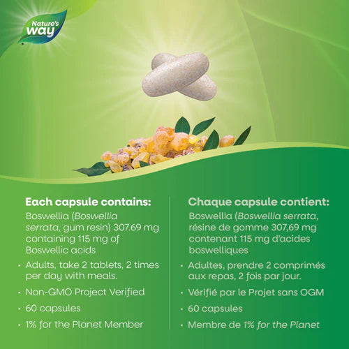 Nature's Way Standardized Boswellia 60 Tablets