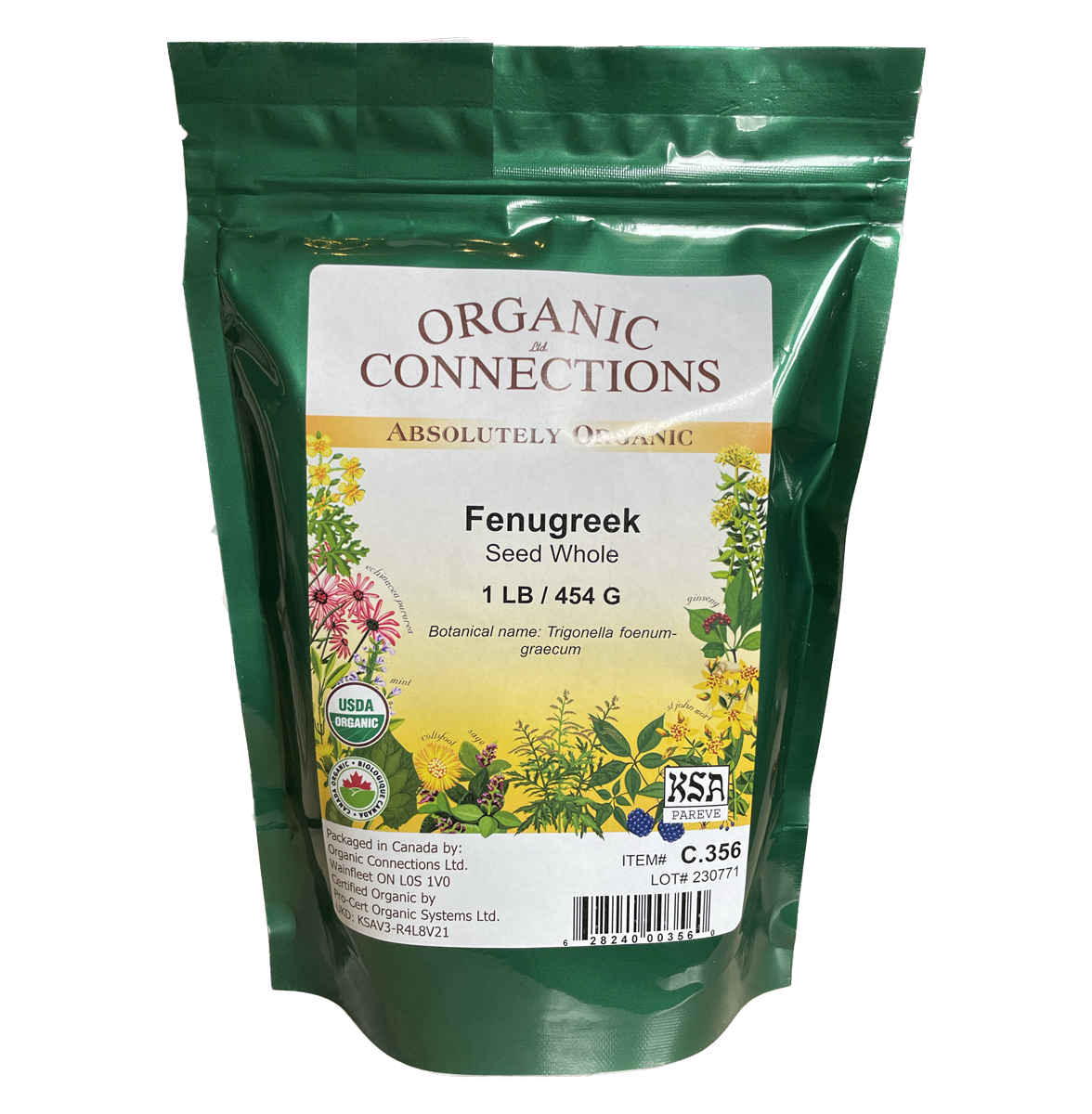 Organic Connections Fenugreek Seed Whole 454g