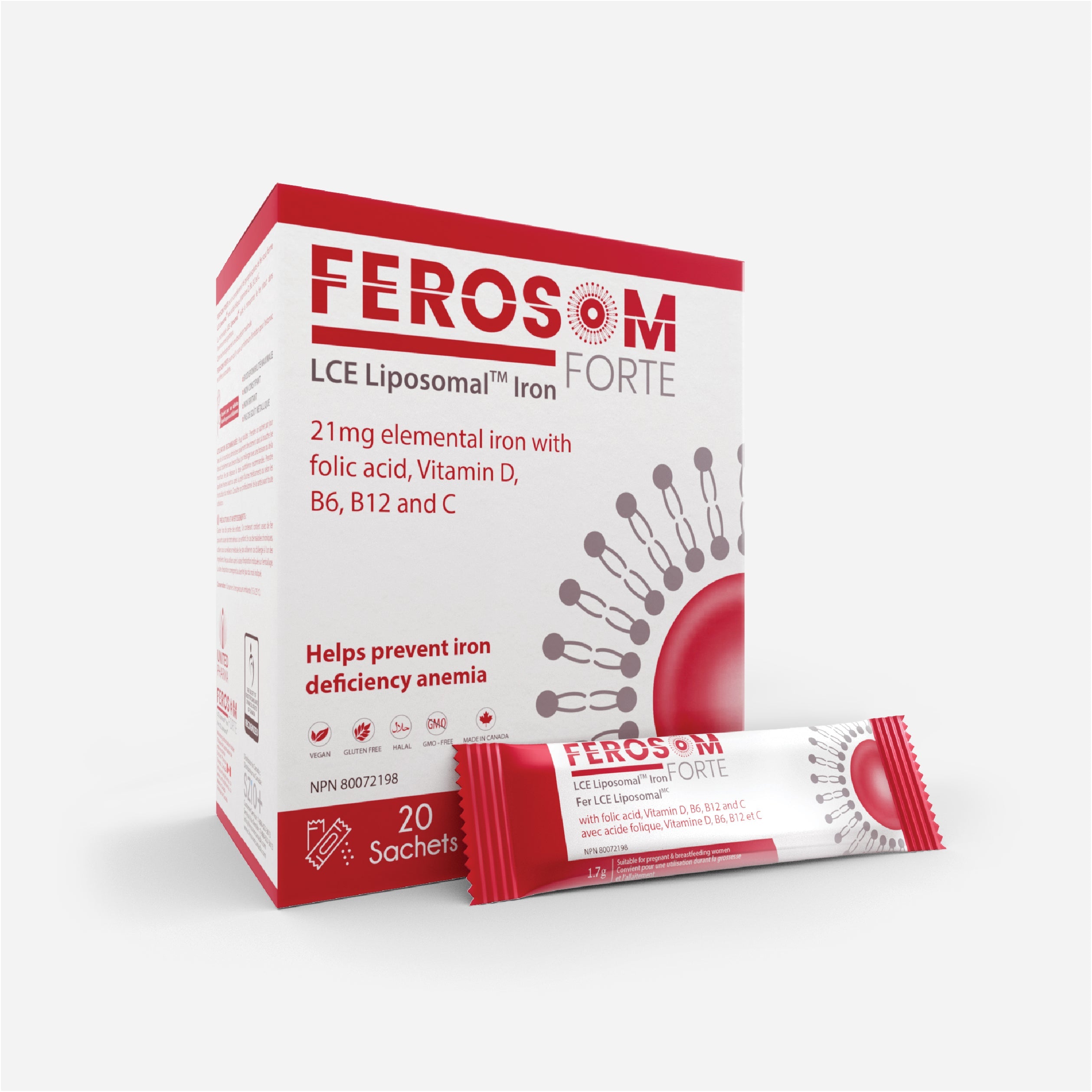Ferosom Forte Liposomal Iron 20 Sachets