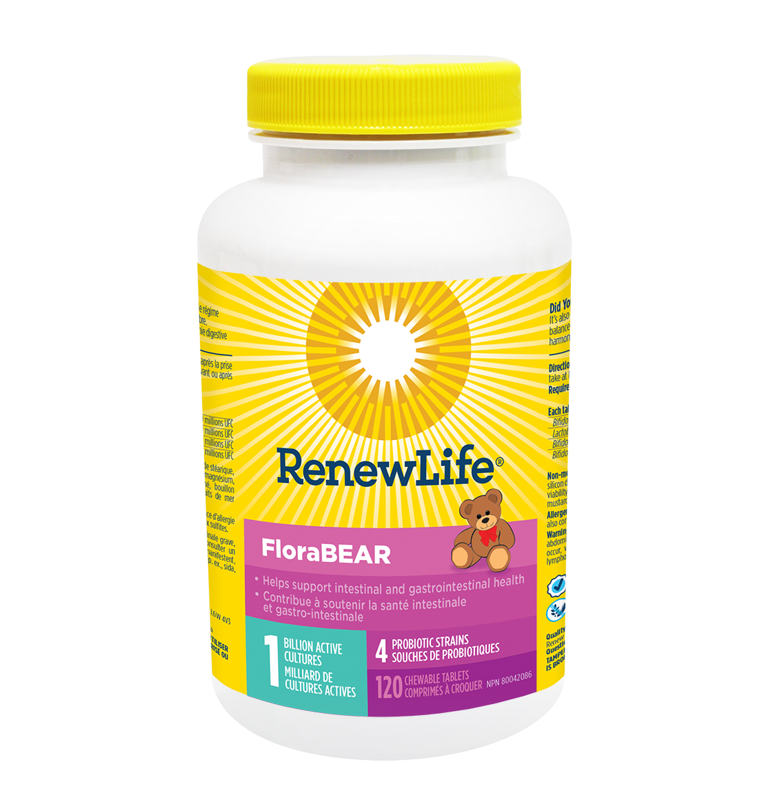 Renew Life Florabear 120 Chewable Tablets