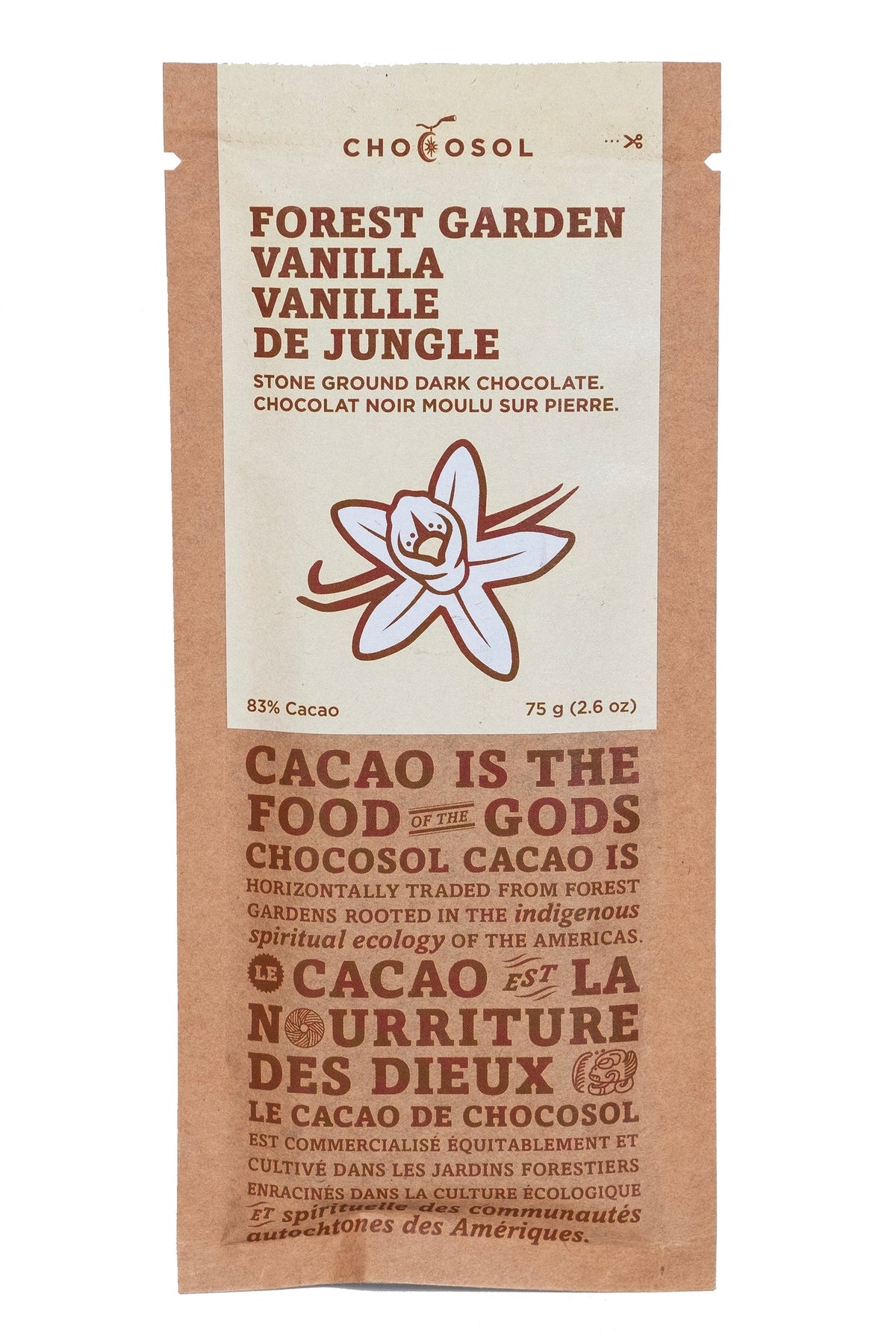 Chocosol Forest Garden Vanilla 82% Cacao Dark Chocolate Bar 75g — Inside U