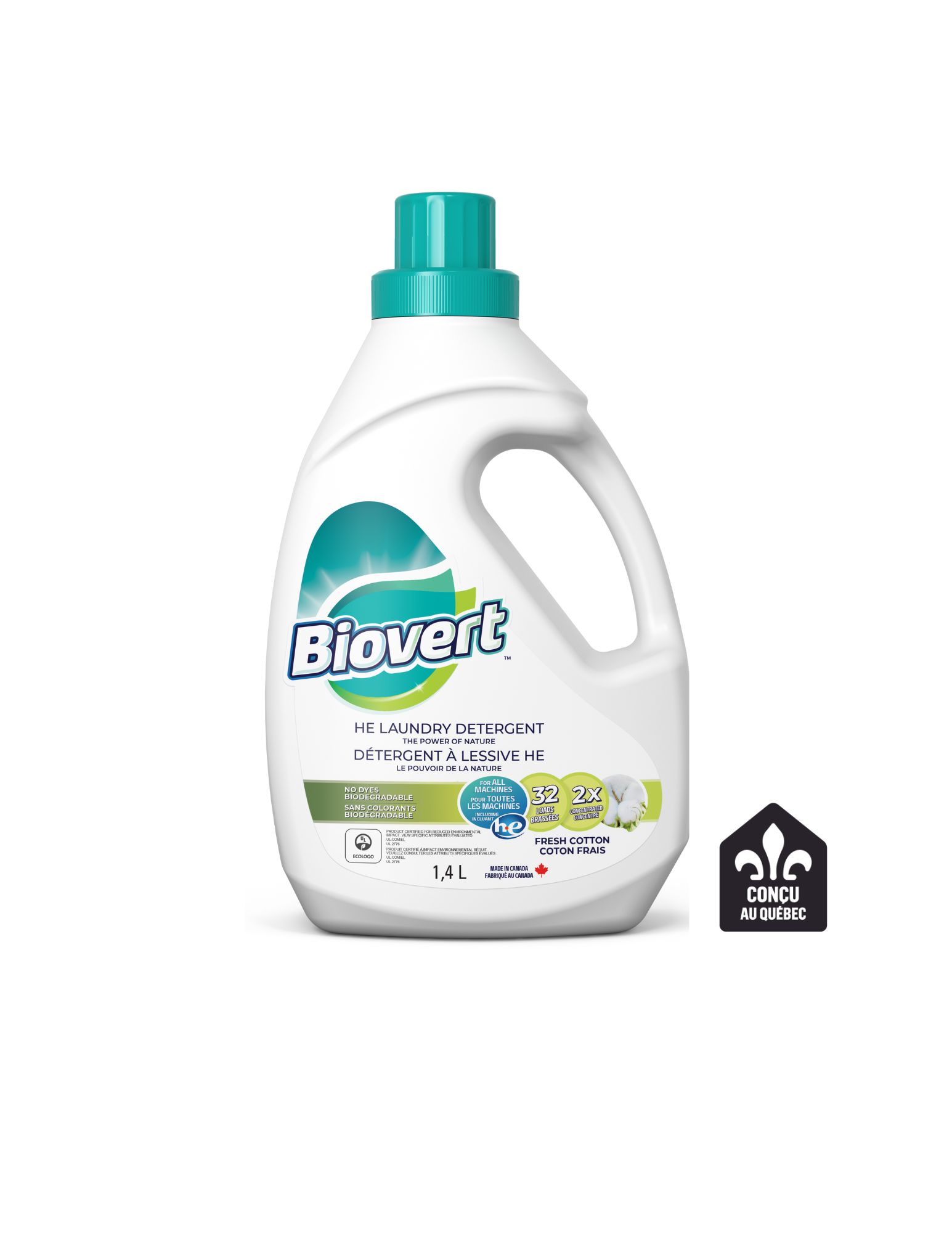 BioVert HE Laundry Detergent Fresh Cotton 4.43L