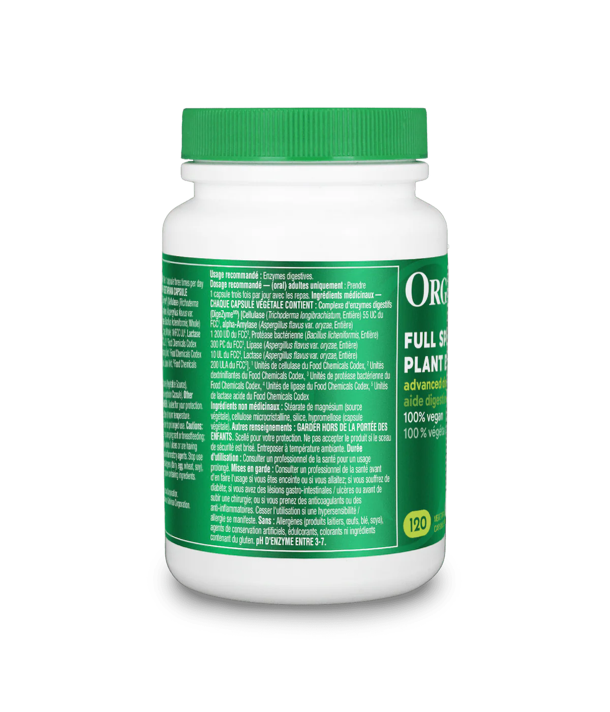 Organika Full Spectrum Plant Enzymes 120 Capsules
