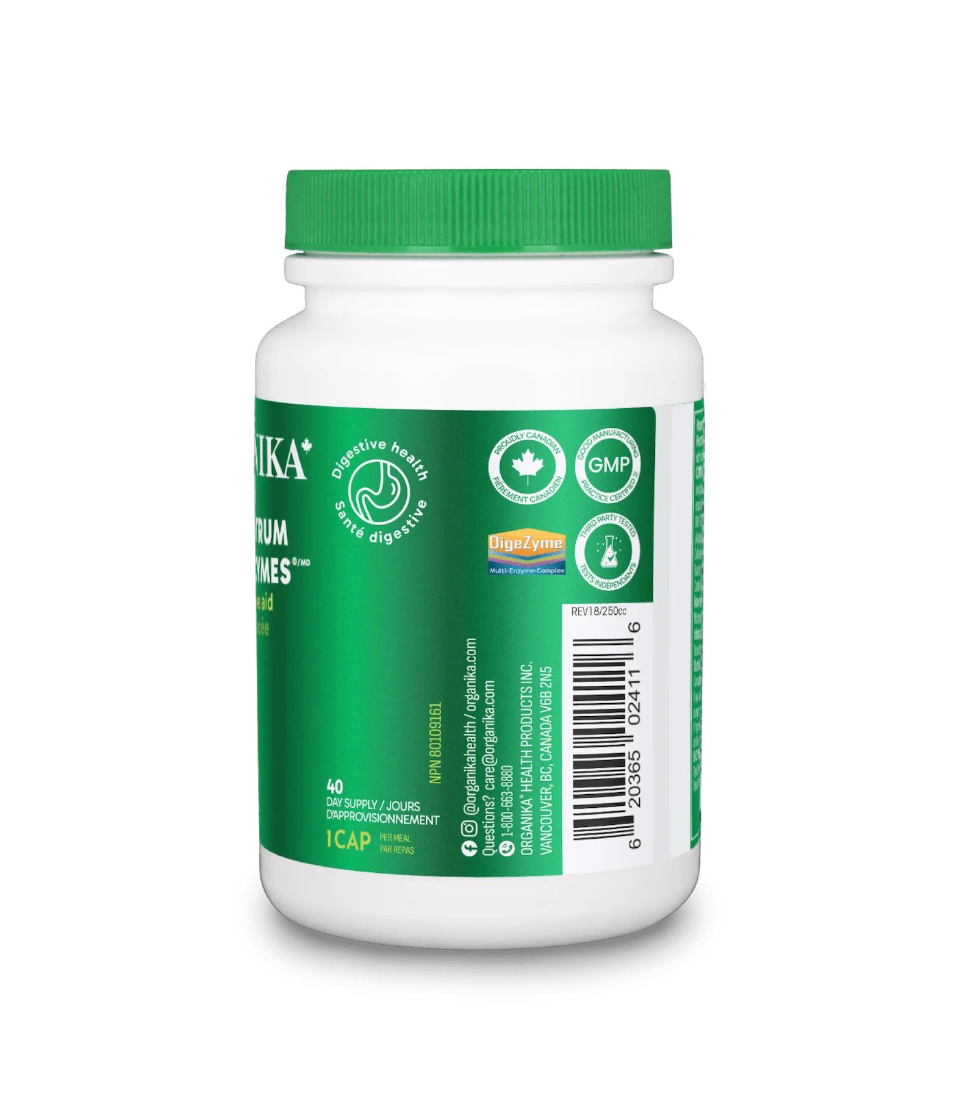 Organika Full Spectrum Plant Enzymes 120 Capsules