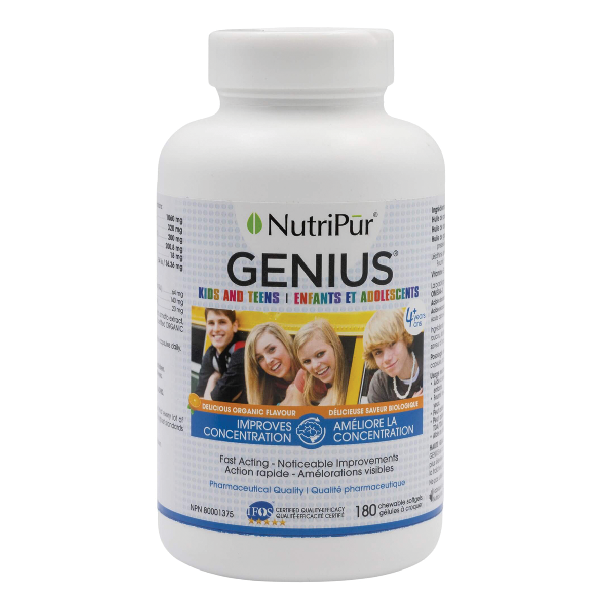 NutriPur Genius Kids and Teens 180 Softgels