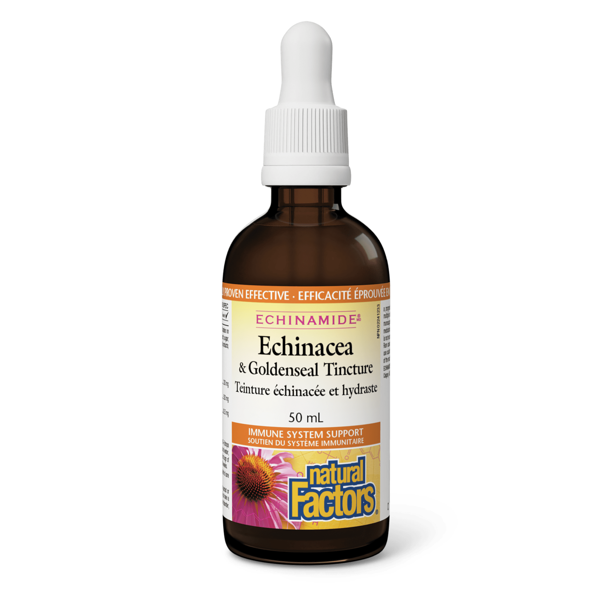 Natural Factors ECHINAMIDE Echinacea & Goldenseal Tincture 50ml