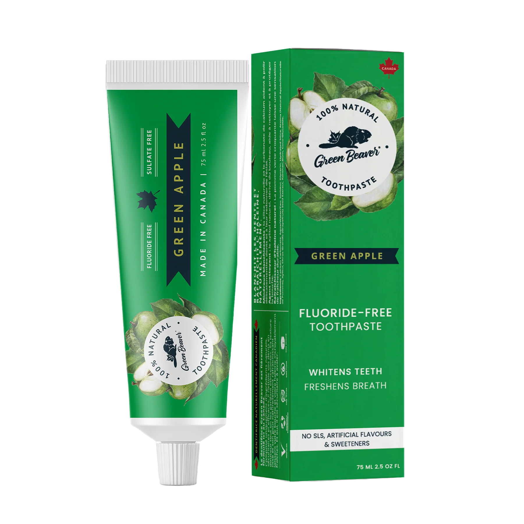 Green Beaver Green Apple Toothpaste 75ml