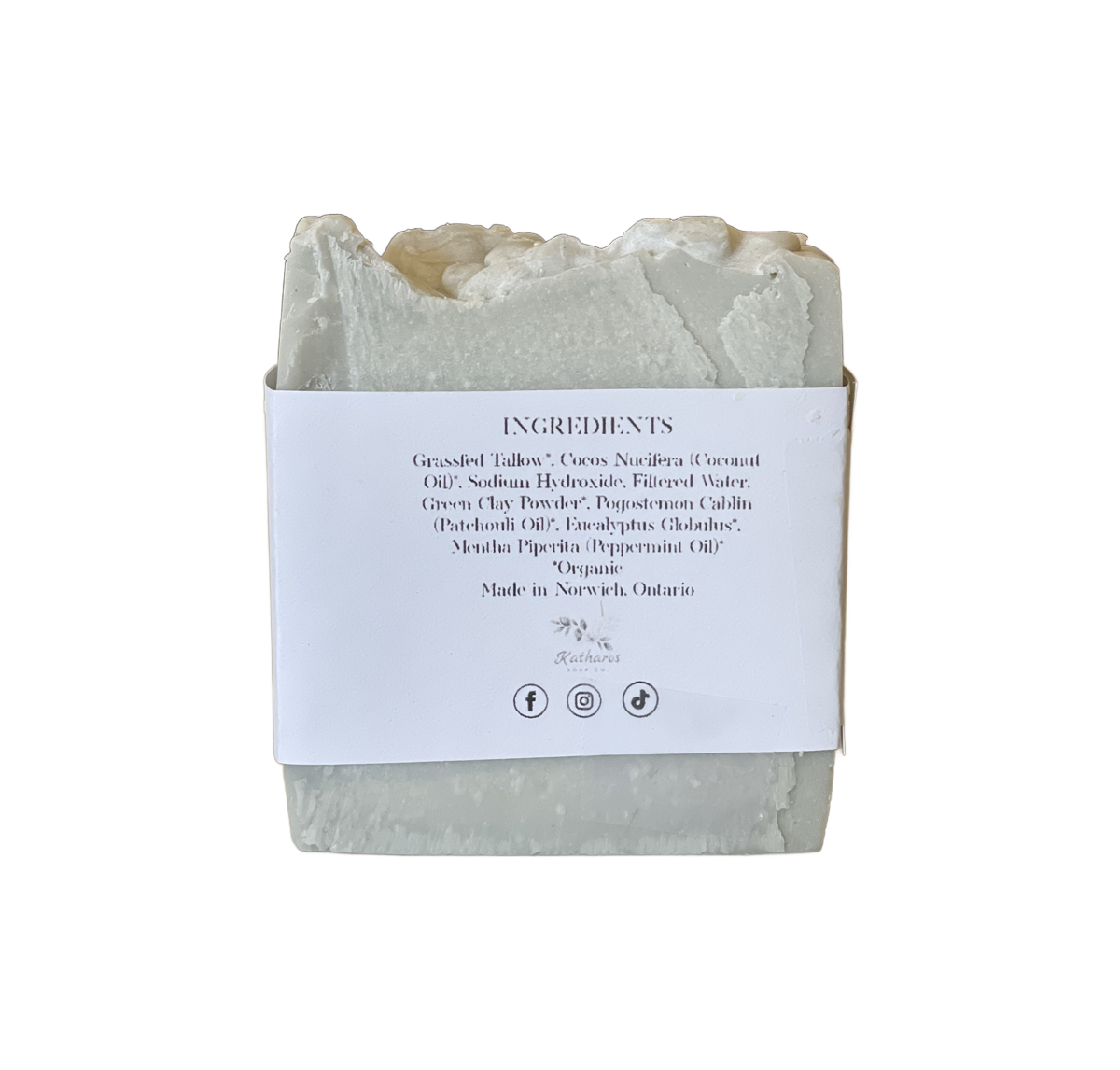 Katharos Soap Co. Green Clay & Herbs Tallow Soap 5.5oz