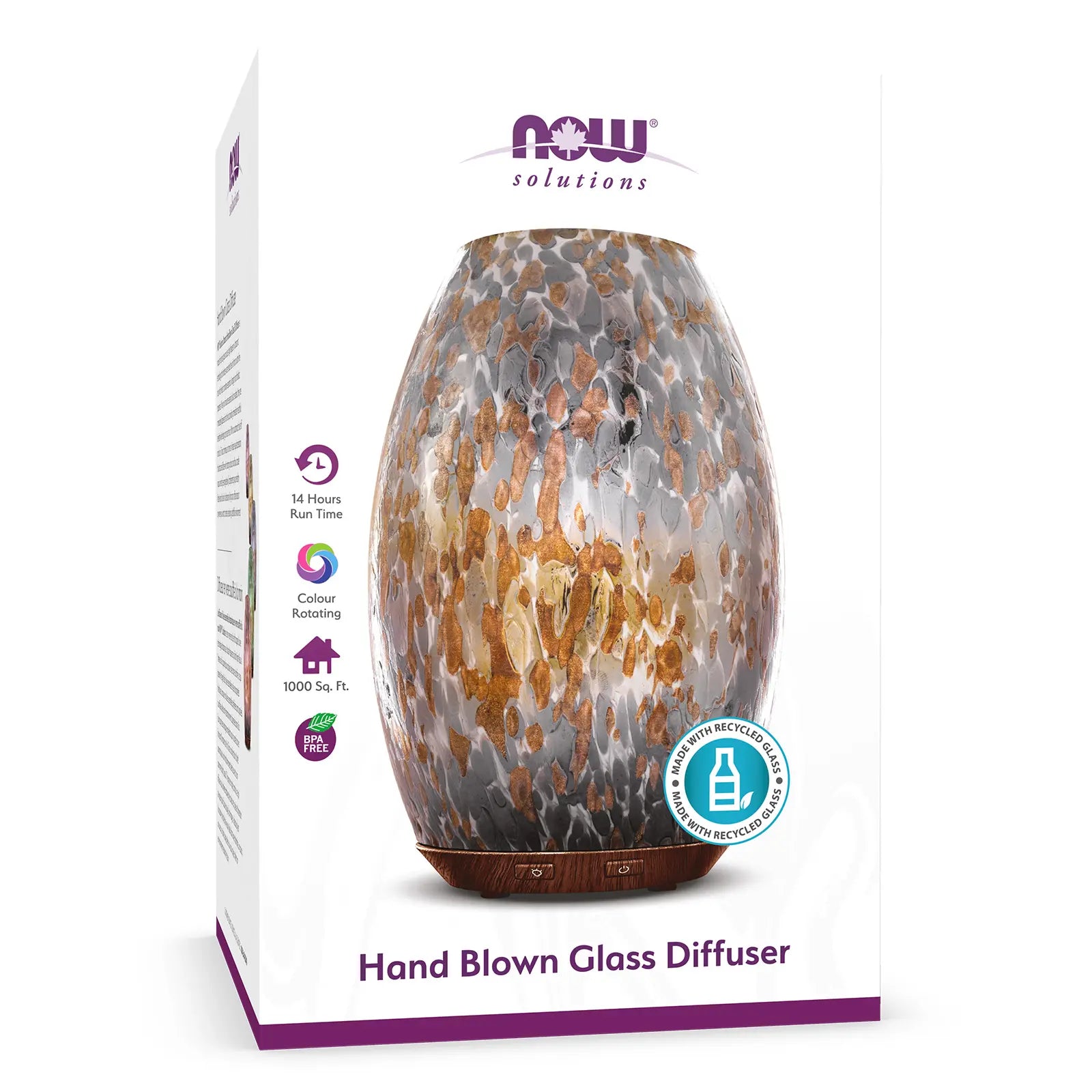 NOW Hand Blown Glass Essential Oil Diffuser