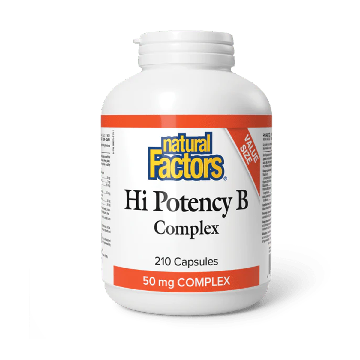 Natural Factors Hi Potency B Complex 50mg 210 Capsules Bonus