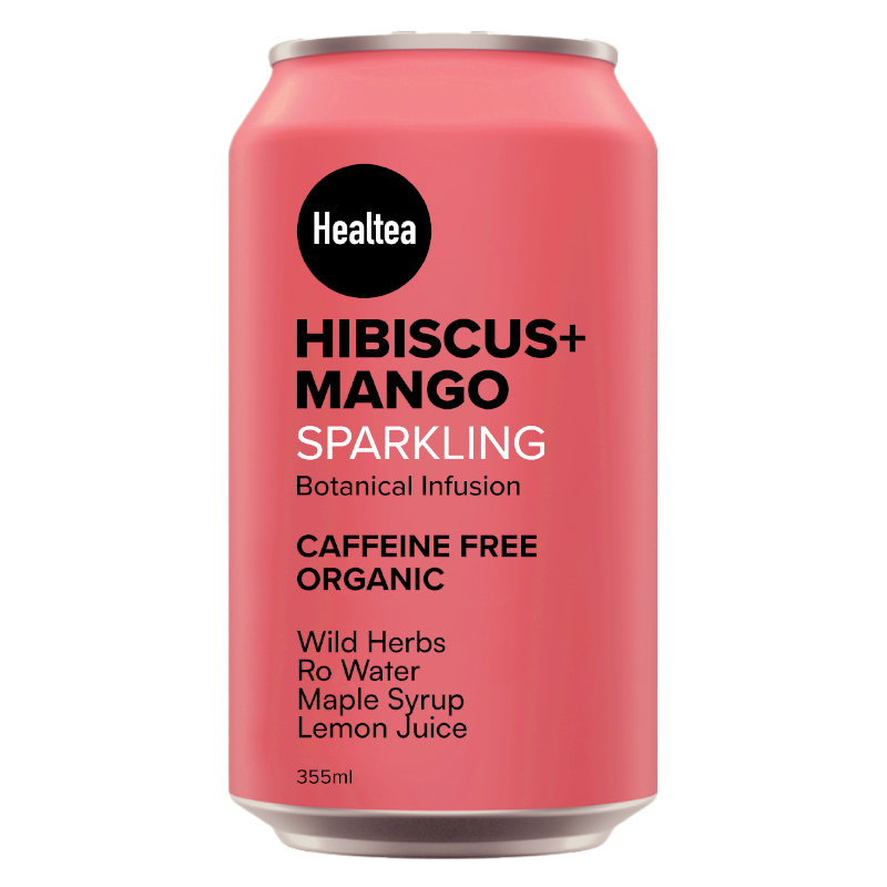 Healtea Hibiscus + Mango Sparkling Botanical Infusion 355ml
