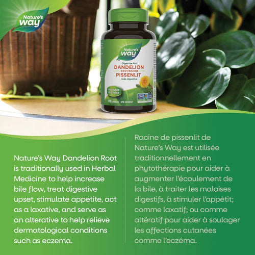Nature's Way Dandelion Root 100 Vegetarian Capsules