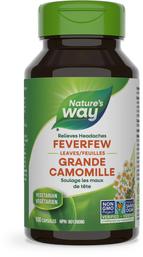 Nature's Way Feverfew Leaves 380mg 100 Capsules