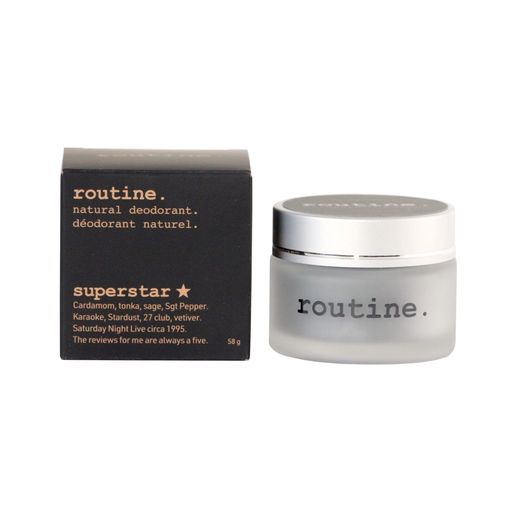 Routine Superstar Charcoal, Magnesium & Probiotic Deodorant Cream 58g