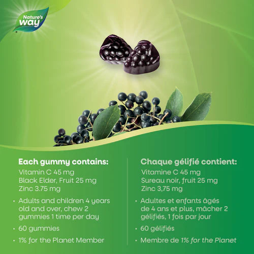 Nature's Way Sambucus Elderberry Immune Gummy 60 Gummies