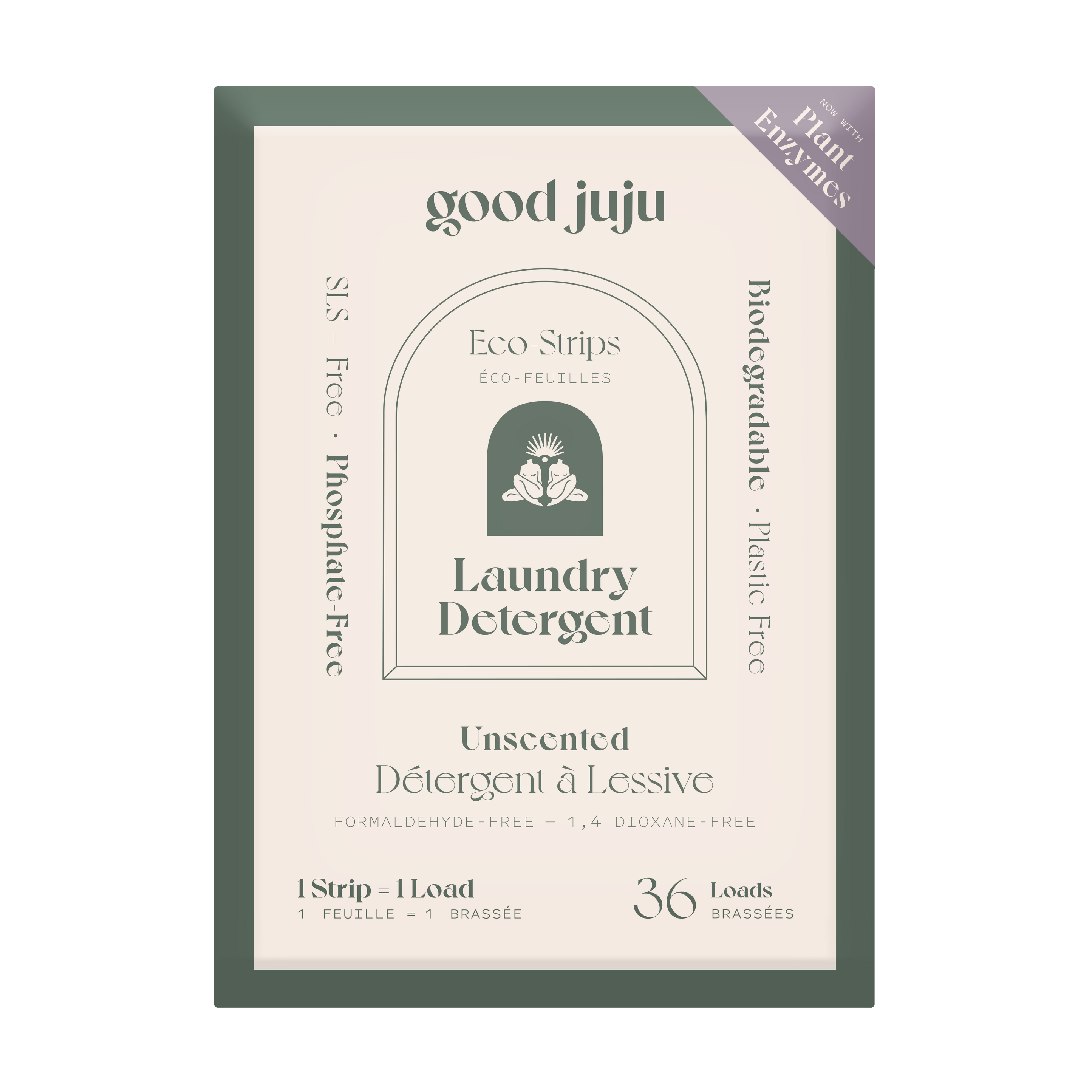 Good Juju Unscented Laundry Detergent Strips 36 Loads