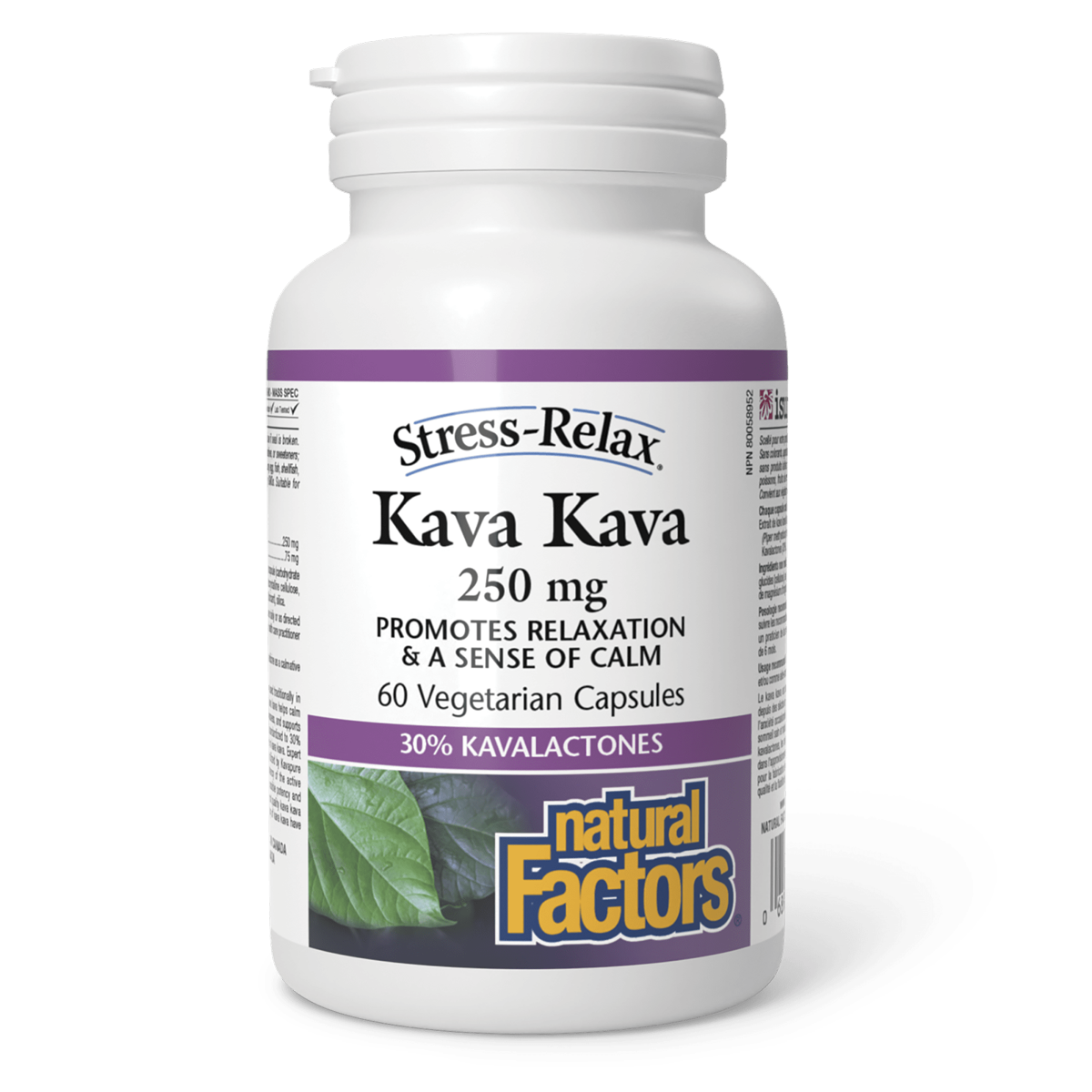 Natural Factors Stress-Relax Kava Kava 250mg 60 Capsules