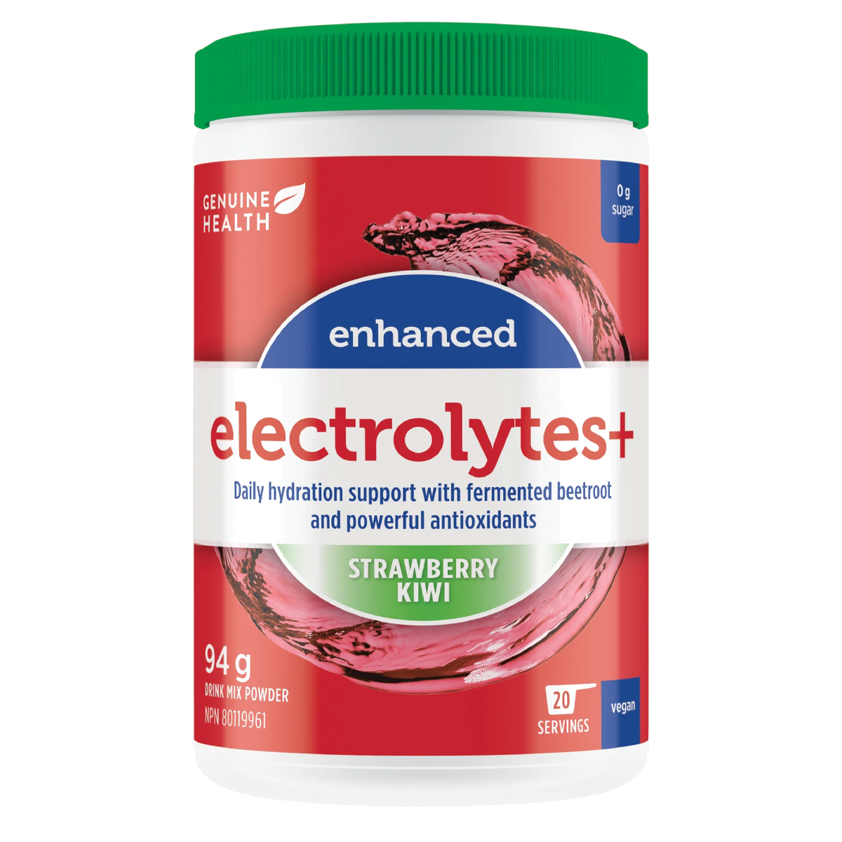 Genuine Health Enhanced Electrolytes+ Strawberry Kiwi 94g