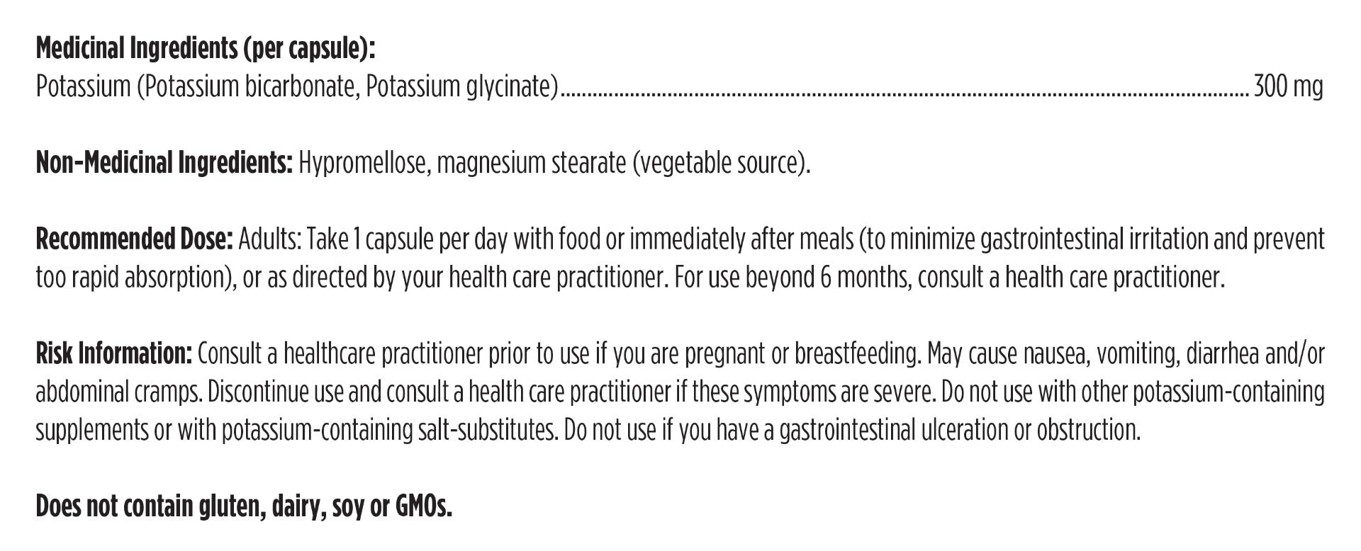 Designs for Health K+2 Potassium 120 Vegetarian Capsules