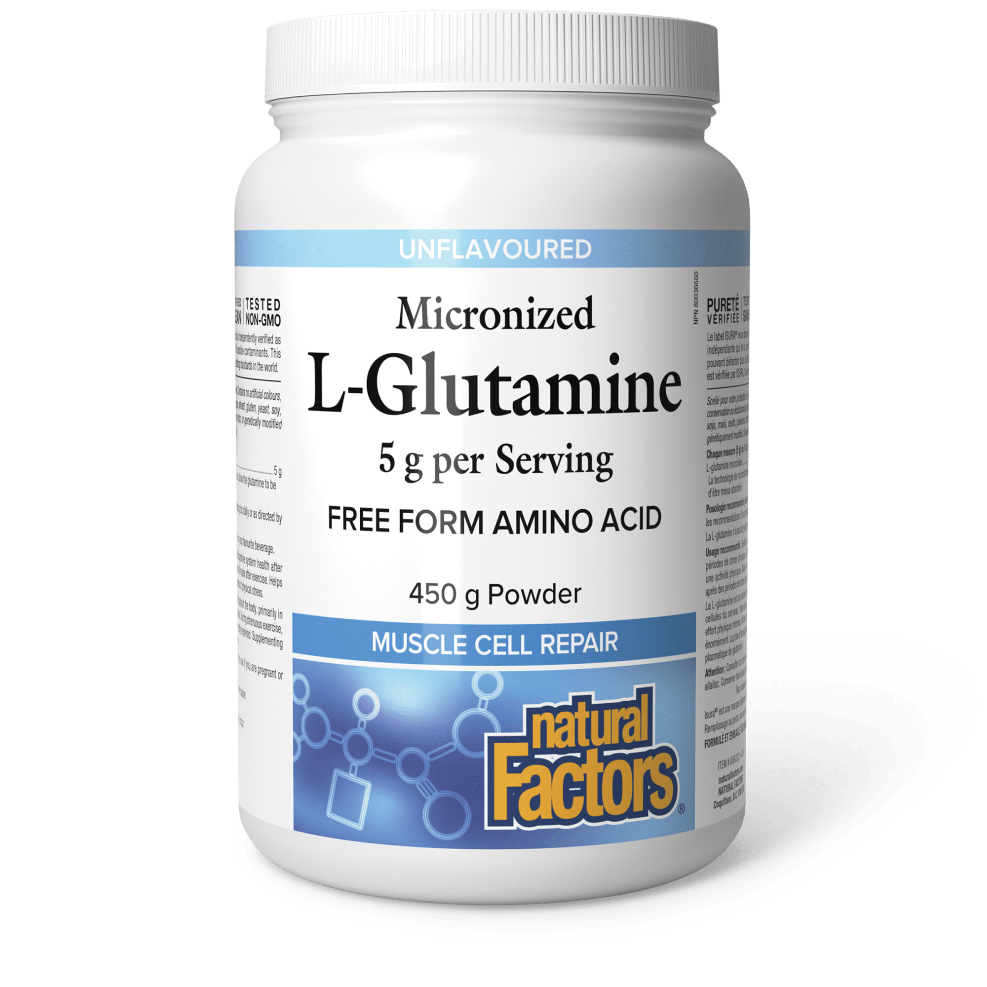 Natural Factors Micronized L-Glutamine Powder 450g