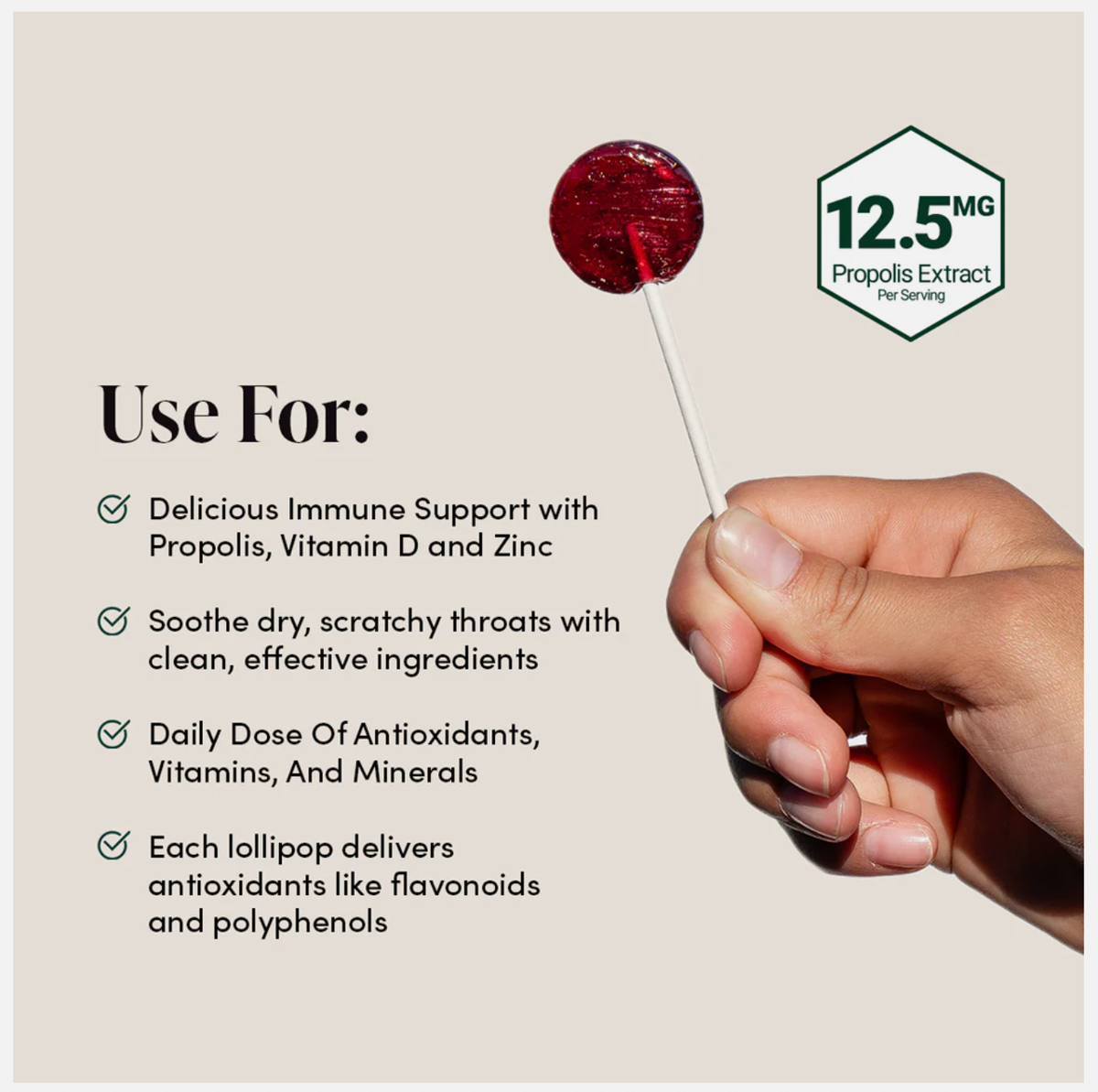 Beekeeper's Naturals Kid's Immune Support Lollipops Variety Pack 15 Wellness Wands