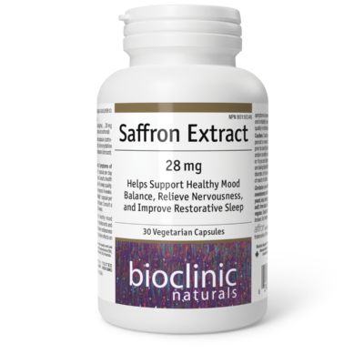 Bioclinic Naturals Saffron Extract 28mg 30 Vegetarian Capsules