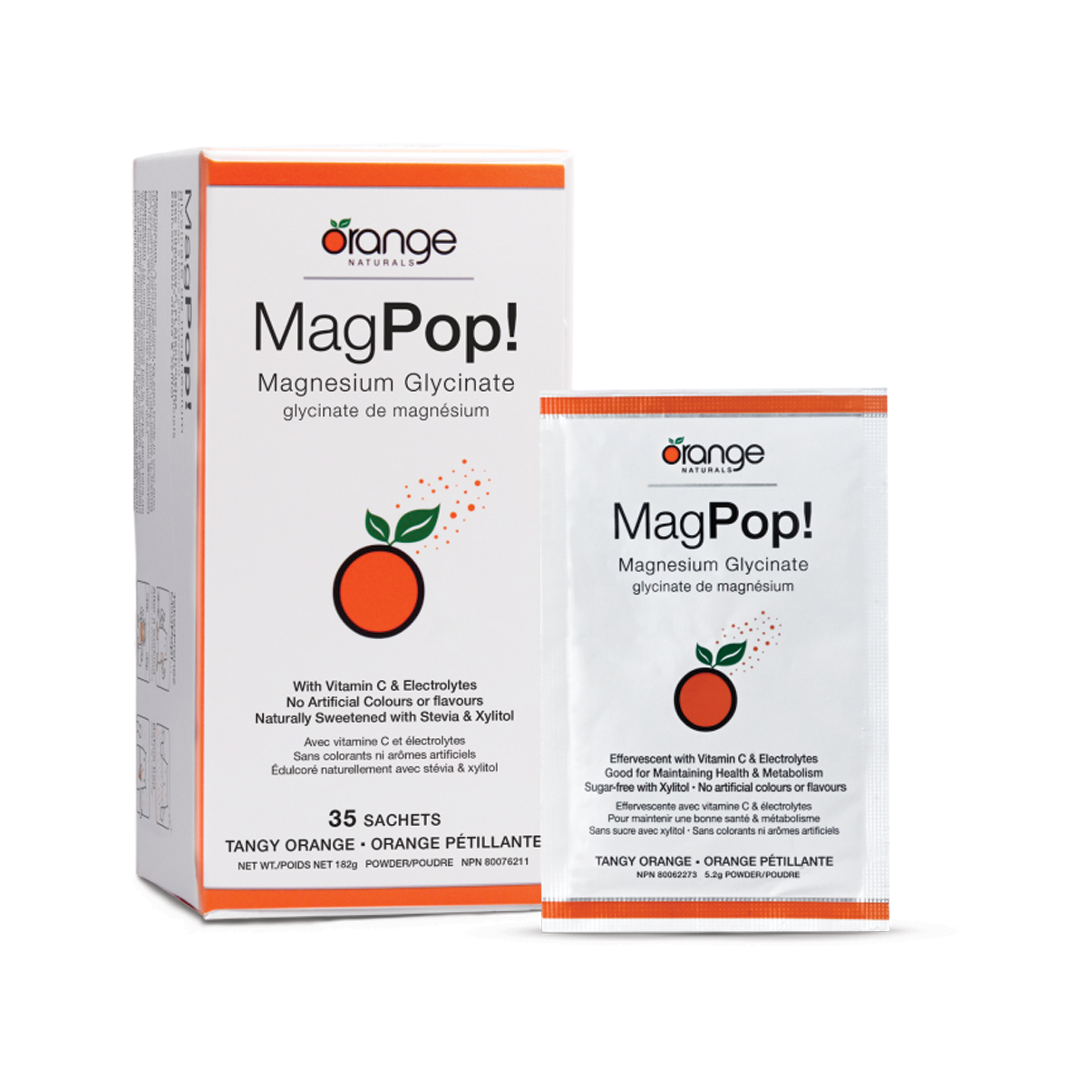 Orange Naturals MagPop! Magnesium 35 Packets