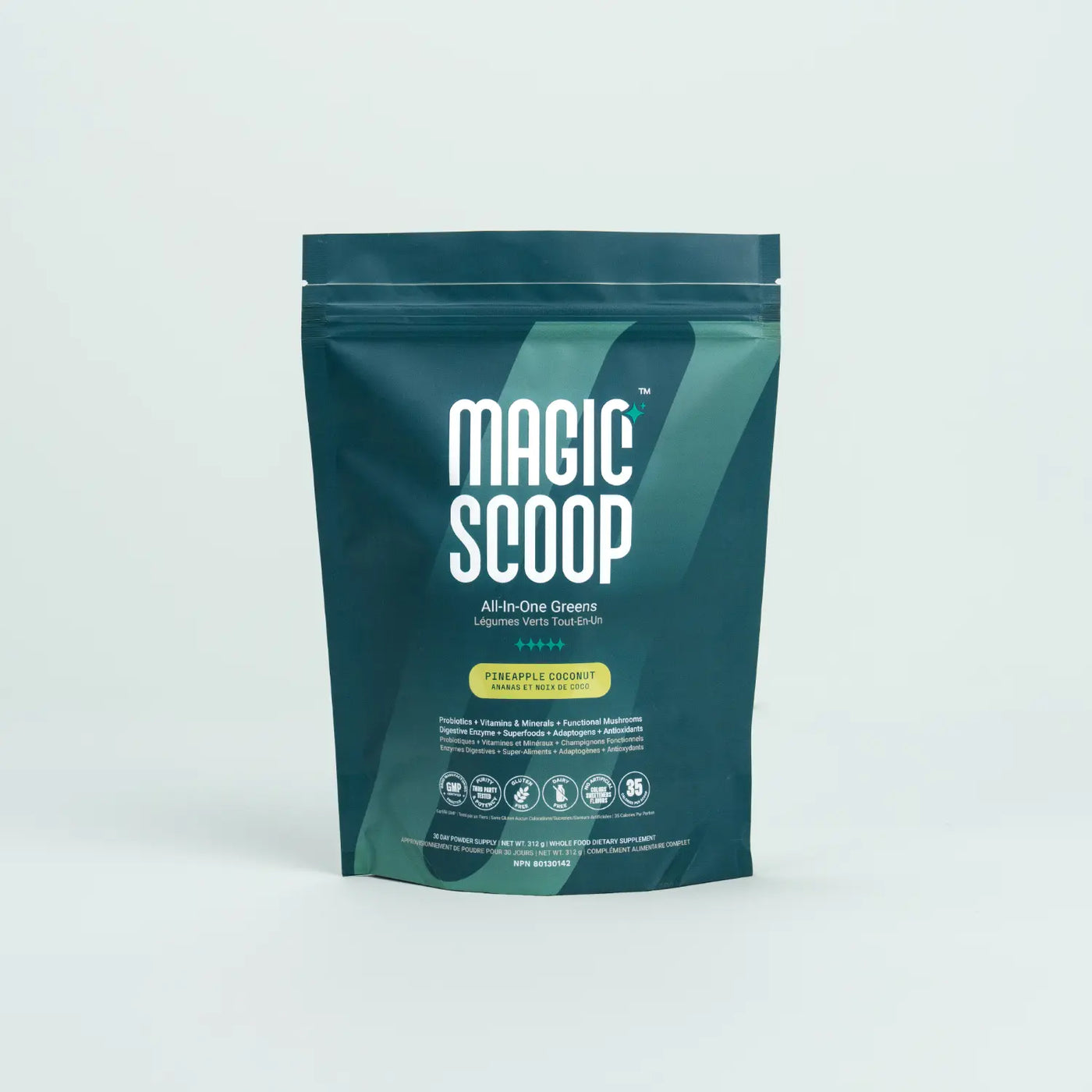 Magic Scoop Pineapple Coconut All-In-One Greens Superfood Blend 312g (30 Day Supply)