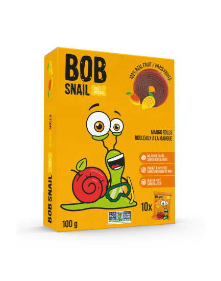 Bob Snail Fruit Rolls Mango 5 x 10g Rolls