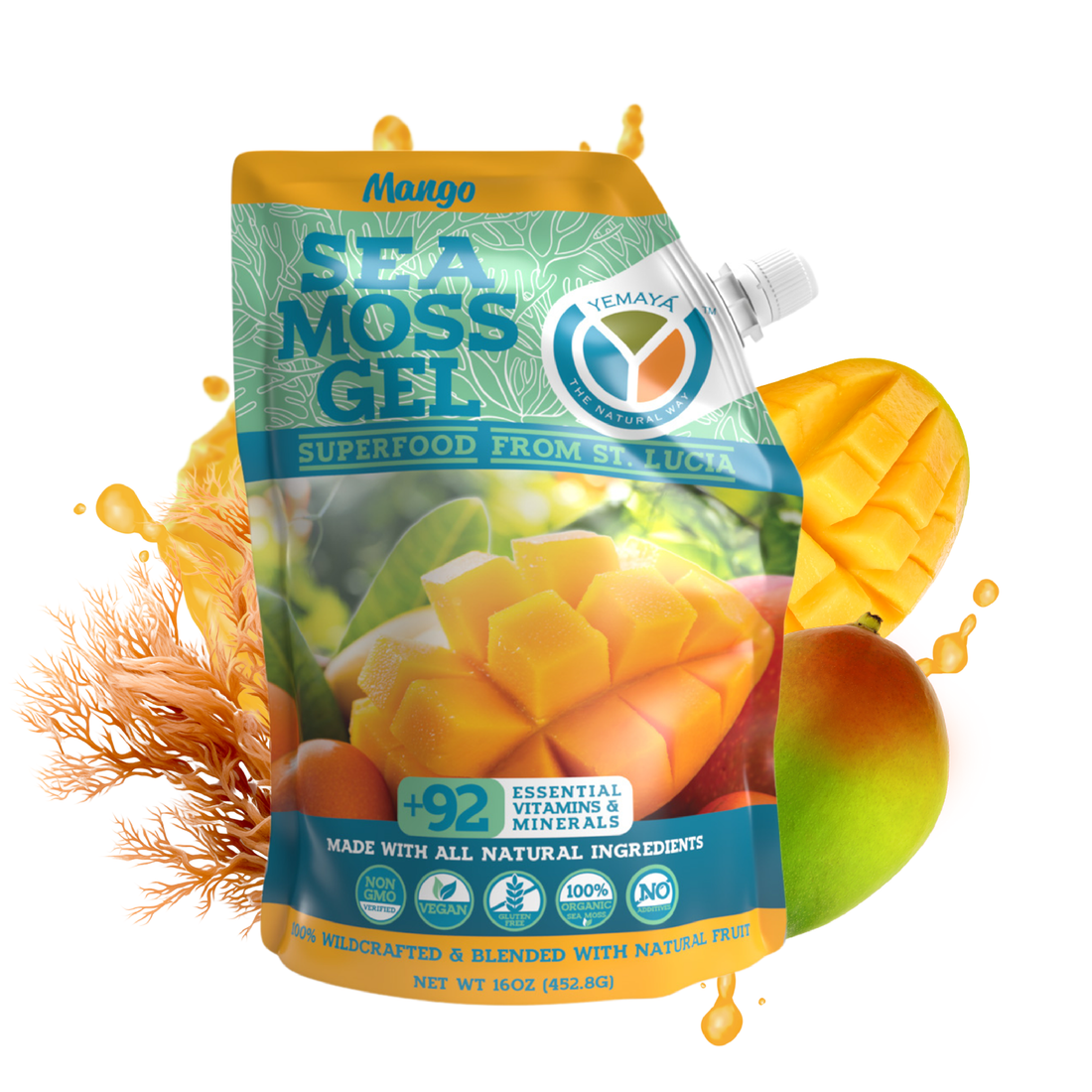 Yamaya Sea Moss Gel Mango 473ml