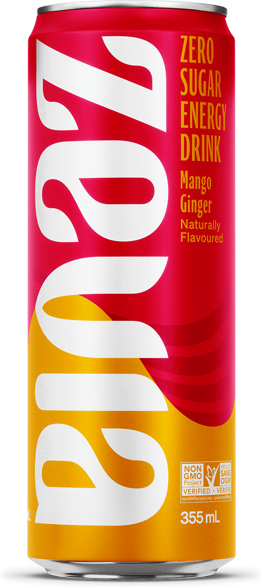 Zevia Mango/Ginger Zero Calorie Energy Drink 355ml