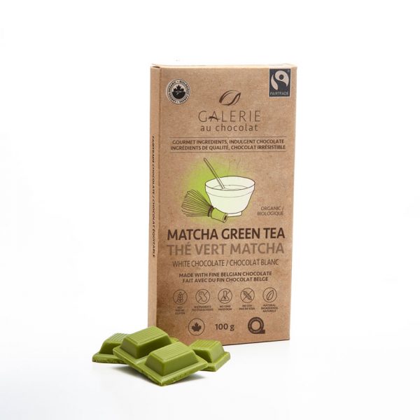 Galerie Fairtrade Matcha Green Tea White Chocolate Bar 100g