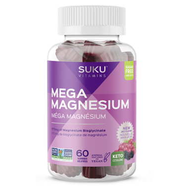 SUKU Mega Magnesium Grape Blackberry 60 Gummies