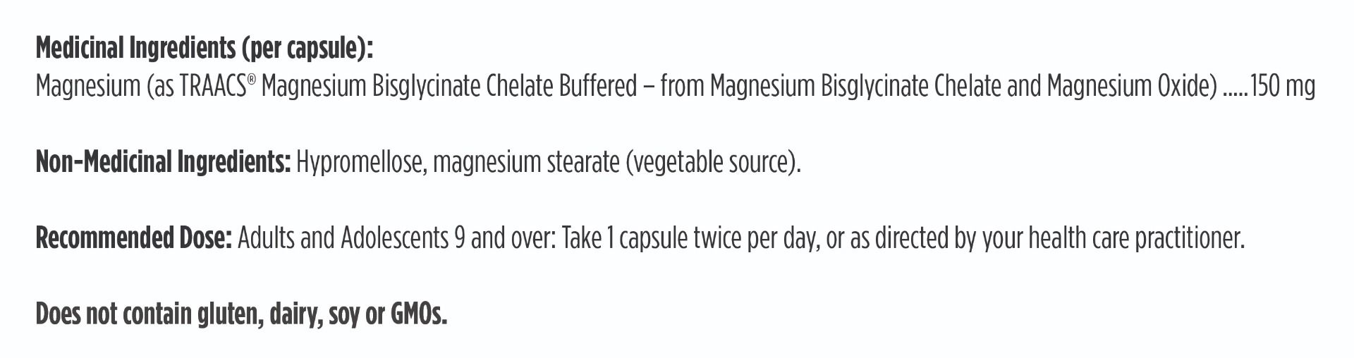 Designs for Health Magnesium Glycinate Complex 120 Vegetarian Capsules
