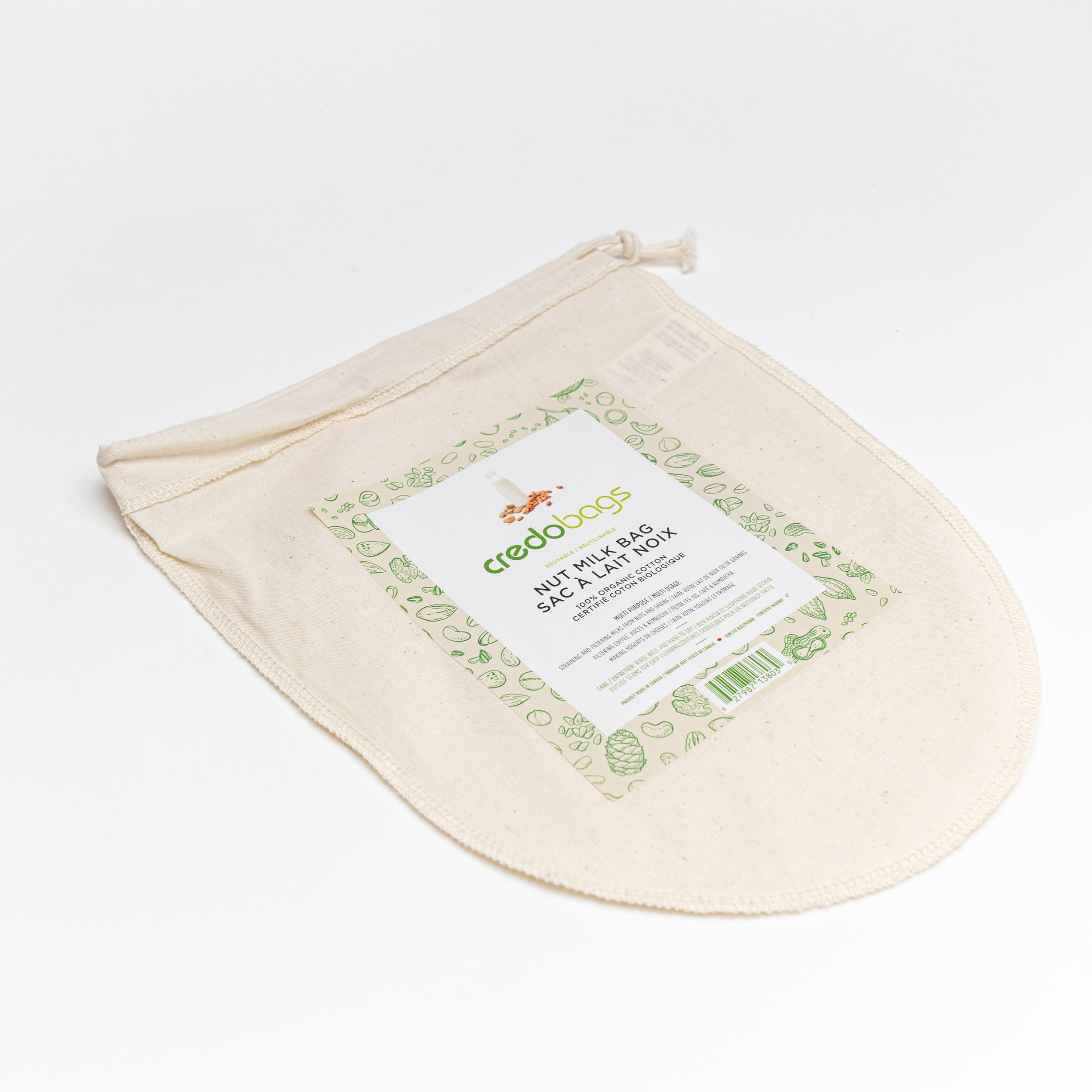 Credo Bags 100% Cotton Reusable Nut Milk Bag