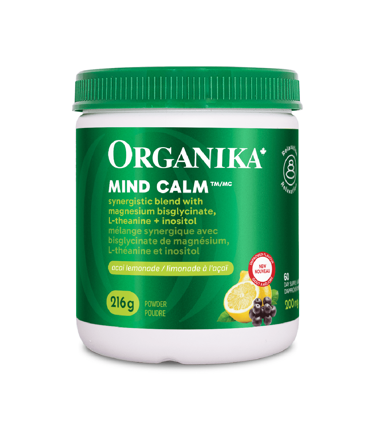 Organika Mind Calm Acai Lemonade 216g
