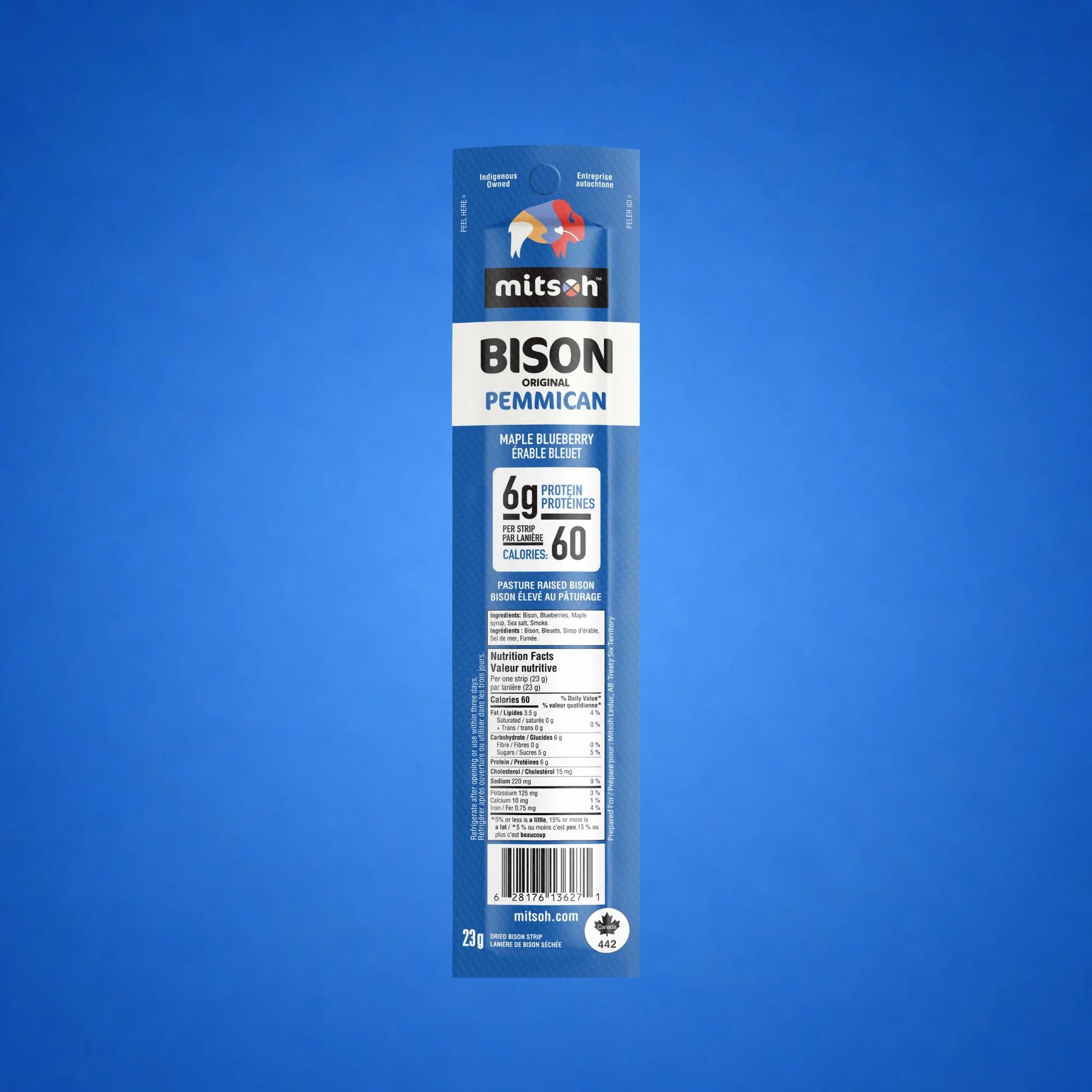 Mitsoh Bison Original Pemmican - Maple Blueberry 23g