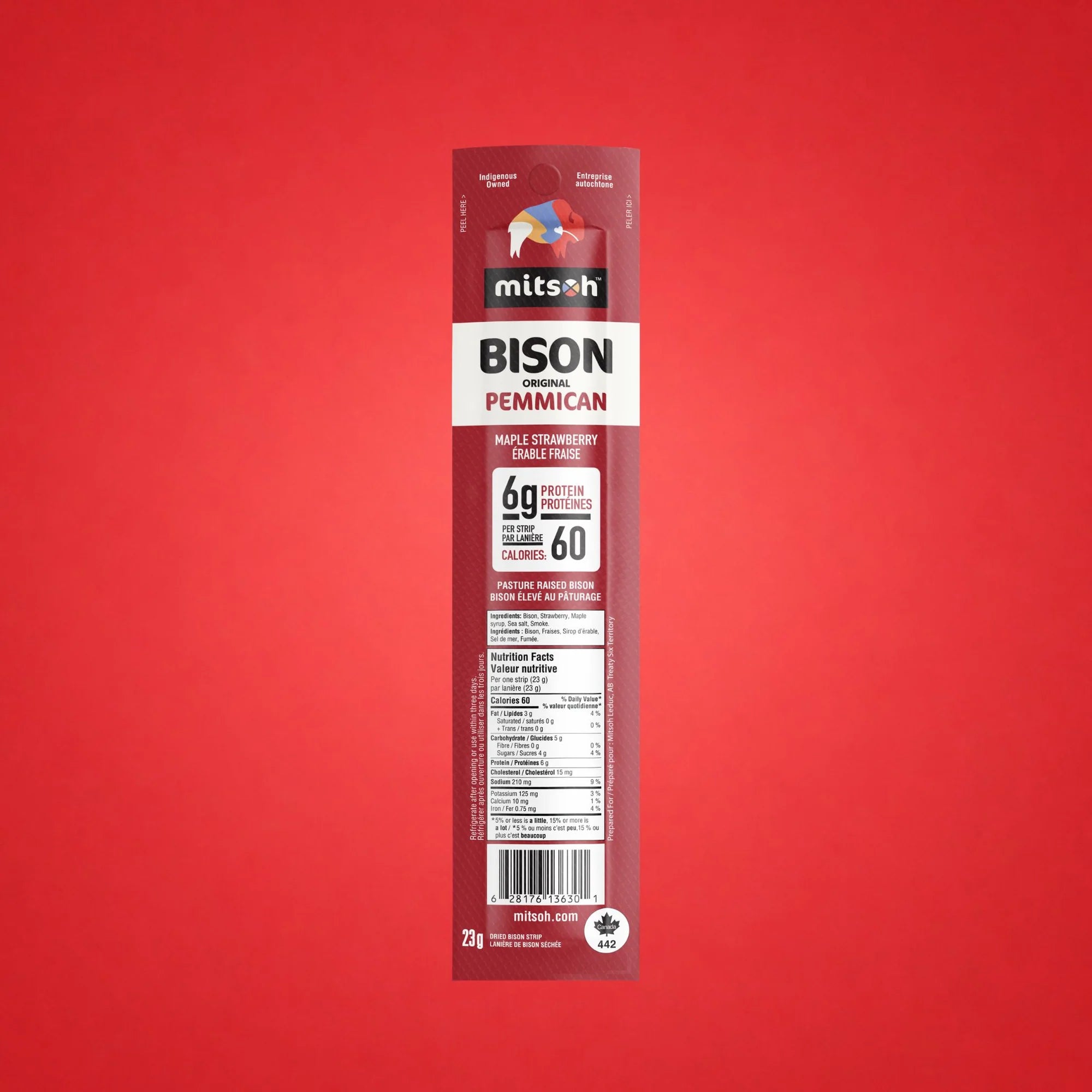 Mitsoh Bison Original Pemmican - Maple Strawberry 23g