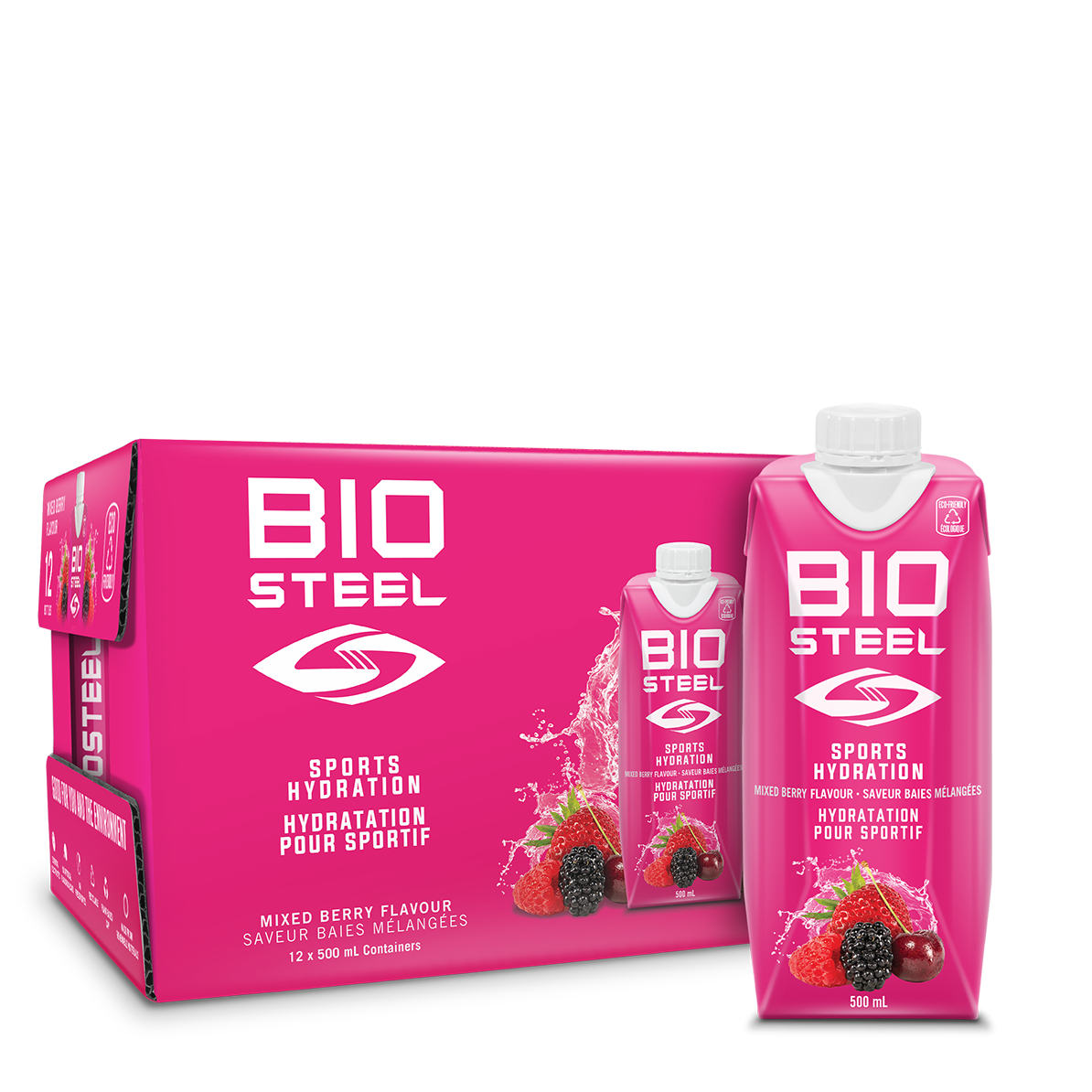 BioSteel Sports Ready to Drink Hydration Mixed Berry 500ml (Single)
