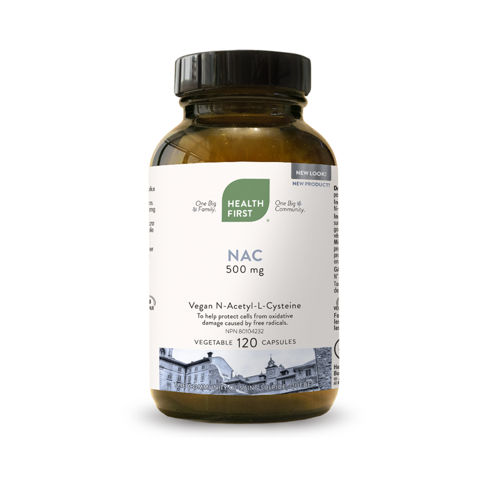 Health First NAC 500mg Vegan 120 Vegetarian Capsules