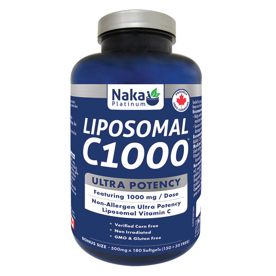 Naka Platinum Liposomal C1000 500mg 180 Softgels