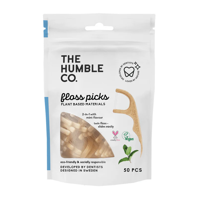 The Humble Co. Floss Picks Mint 50 Picks