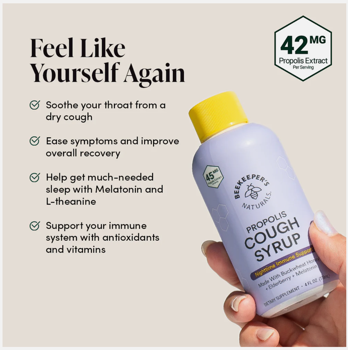 Beekeeper's Propolis Nighttime Cough Syrup 118ml