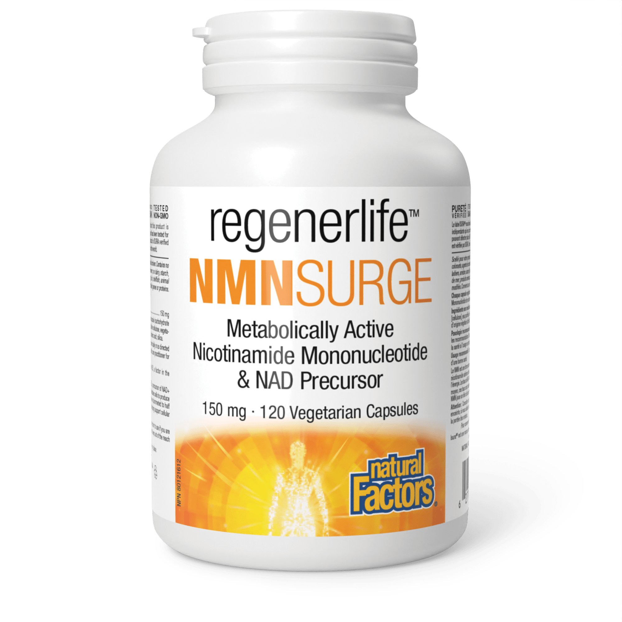 Natural Factors RegenerLife NMN Surge 150mg 120 Vegetarian Capsules