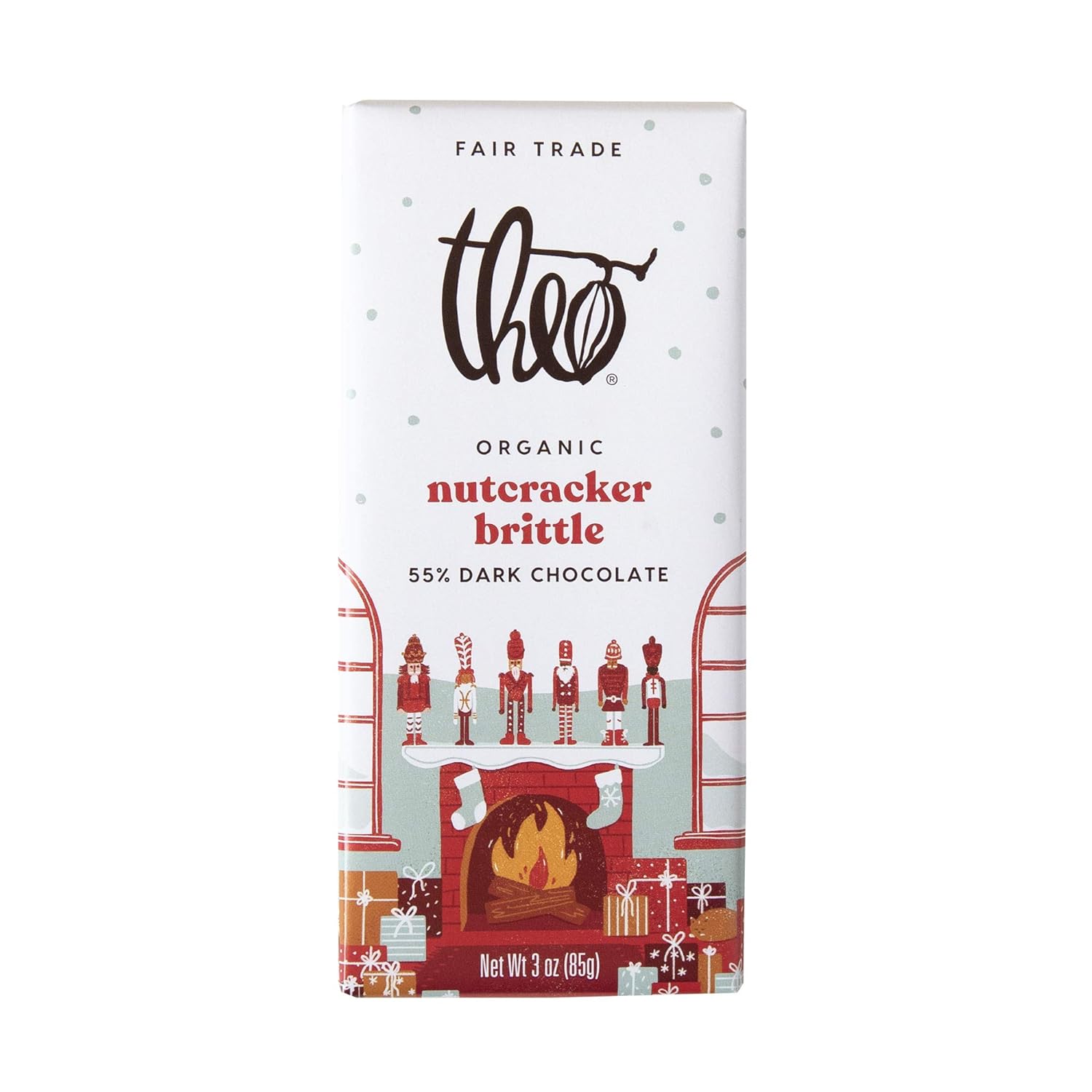 Theo Nutcracker Brittle 55% Dark Chocolate 79g Bar