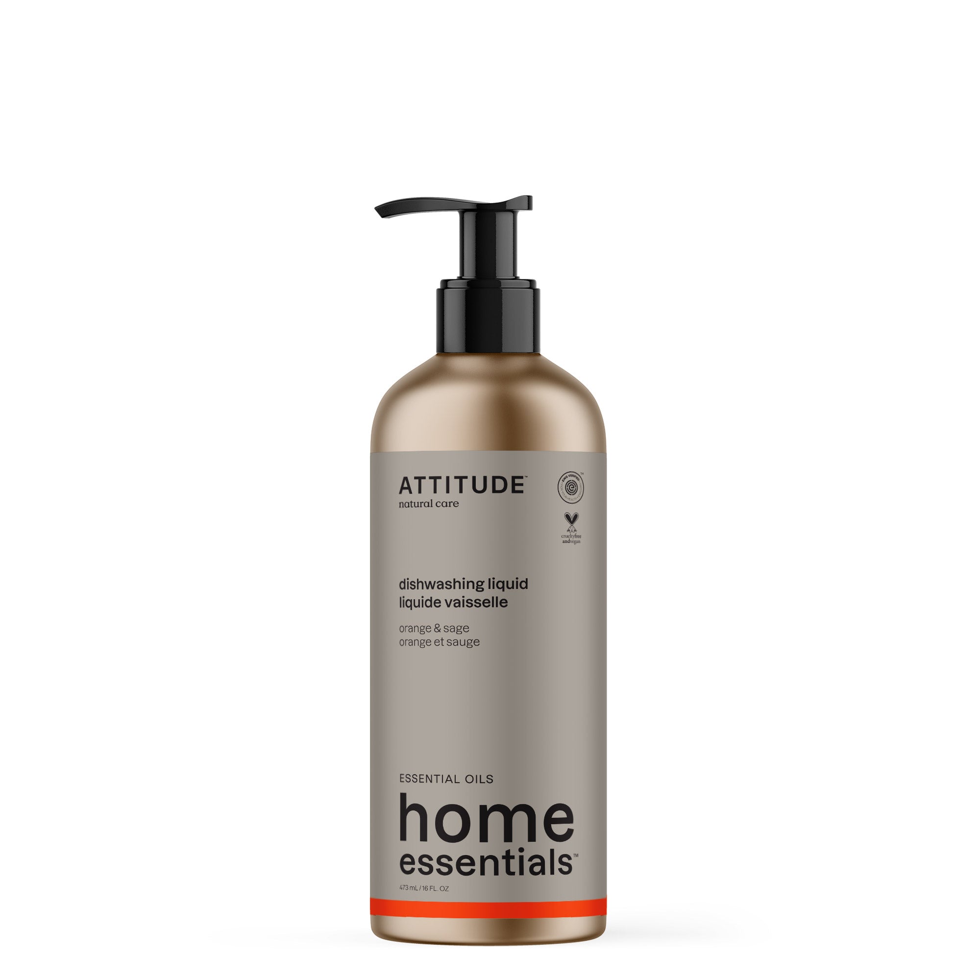 Attitude Home Essentials Dishwashing Liquid Orange Sage 473ml
