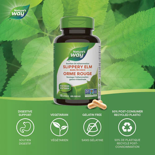 Nature's Way Slippery Elm 400mg 100 Capsules
