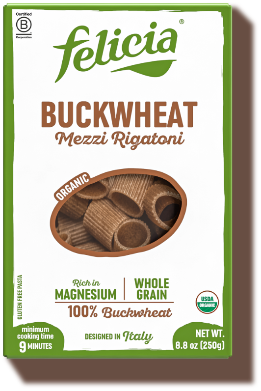 Felicia Buckwheat Mezzi Rigatoni 250g