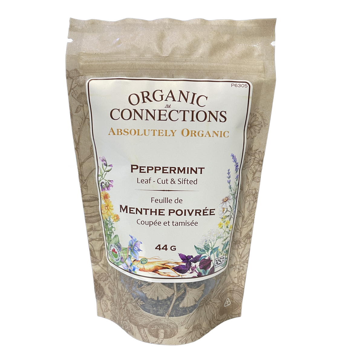 Organic Connections Organic Peppermint Leaf C/S 44g