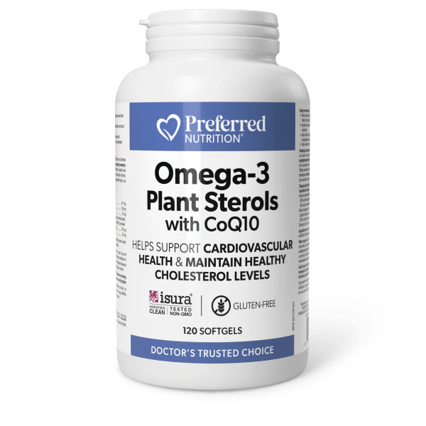 Preferred Nutrition Omega-3 Plant Sterols with CoQ10 120 Softgels